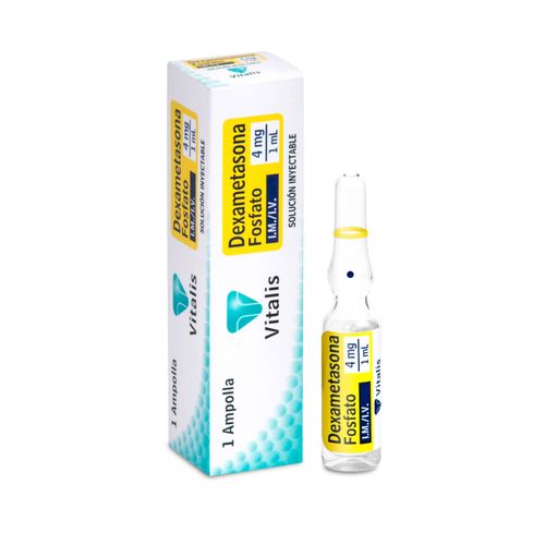 Dexametasona 4Mg/1Ml Inyectable Caja X 1 Ampolla Vitalis