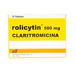 Rolicytin Claritromicina 500 mg 10 Tabletas