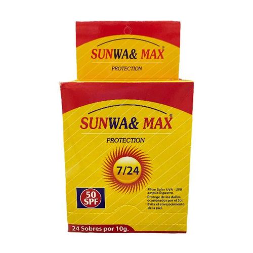 Protector Solar Spf 50 Sunwa& Max 24 Sachet Caja X Mediseg