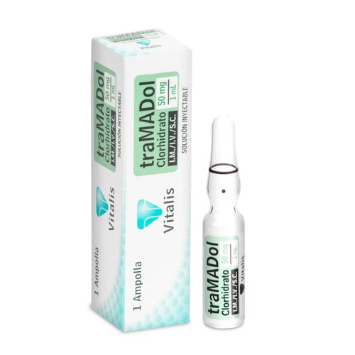 Tramadol 50 Mg/1 Ml Caja X 1 Ampollas Solución Inyectable Vitalis
