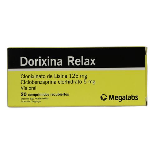 Dorixina Relax 125 Mg/5 Mg Comprimido Recubierto Caja X 20 Megalabs