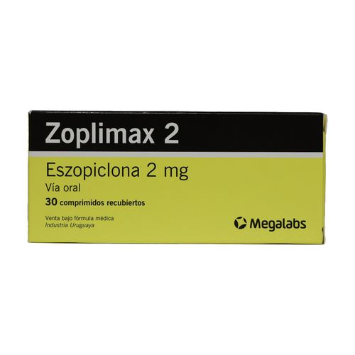 Zoplimax Eszopiclona 2 Mg Caja X 30 Comprimidos Megalabs