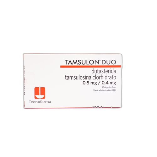 Tamsulon Duo Dutasterida 0, 5 Mg Tamsulosina 0,4 Mg Caja X 30 Cápsulas Tecnofarma
