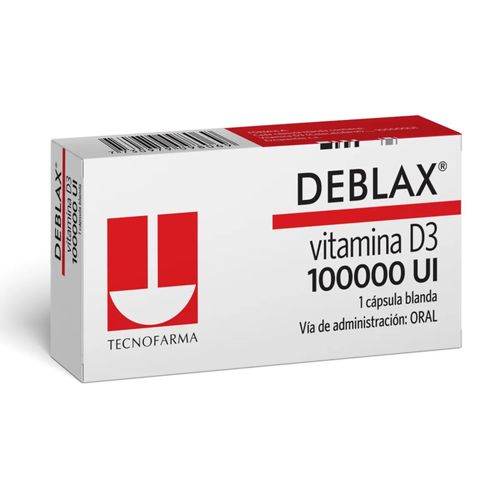 Deblax Vitamina D3 100000 Ui Caja X 1 Cápsula Tecnofarma