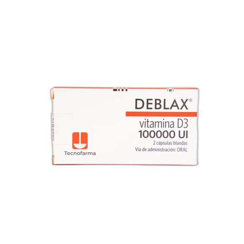 Deblax Vitamina D3 100000 Ui Caja X 2 Cápsula Tecnofarma