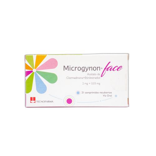 Microgynon Face Clormadinona Acetato 2 Mg Etilinestradiol 0,03 Mg Caja X 21 Comprimidos Tecnofarma
