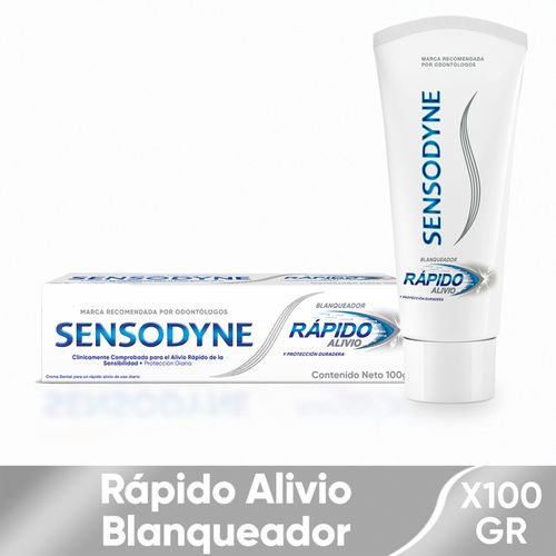 Crema Dental Sensodyne Rapido Alivio Blanqueadora Tubo X 100 Gr Gsk