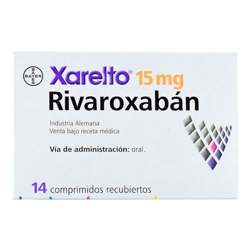Xarelto 15 Mg Rivaroxaban Micronizado Caja X 14 Comprimidos Bayer