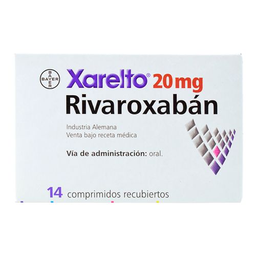 Xarelto 20 Mg Rivaroxaban Micronizado Caja X 14 Comprimidos Bayer