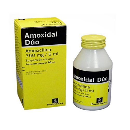 Amoxidal Duo 750 Mg/5 Ml Frasco X 70 Ml Suspensión