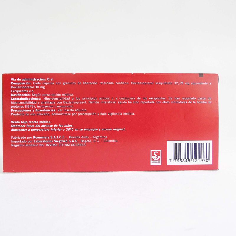 Dexopral 30 Mg Caja X 30 Tabletas Siegfried