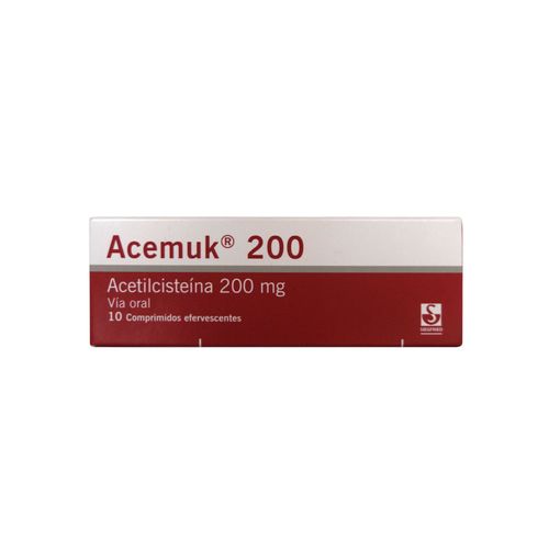 Acemuk Efervescente Acetilcisteina 200 Mg Tubo X 10 Tabletas Siegfried