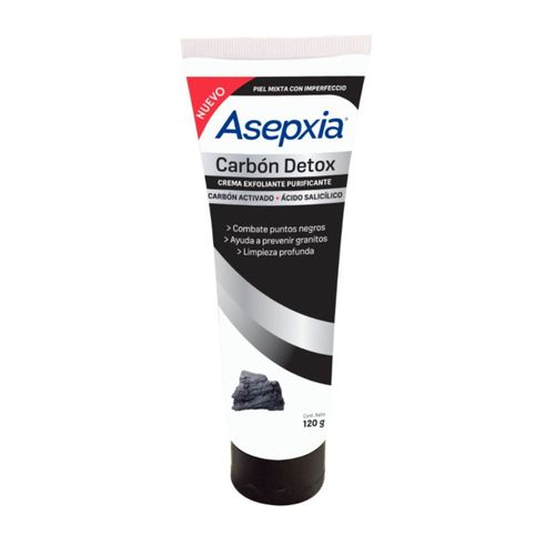 Gel Asepxia Carbón Exfoliante Negro Tubo X 120 Genomma