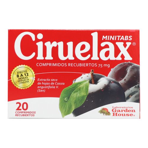 Ciruelax Minitabs 75 Mg Compuesto Caja X 20 Comprimidos Megalabs
