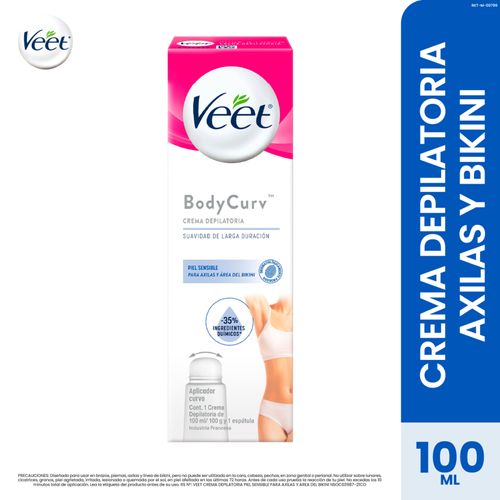 Crema Depilatoria Veet Body Curv Bikini Axilas Tubo X 100 Ml Rb Health