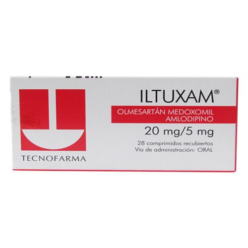 Iltuxam Amlodipino Olmesartan Medoxomil 20 Mg/5 Caja X 28 Comprimidos Tecnofarma