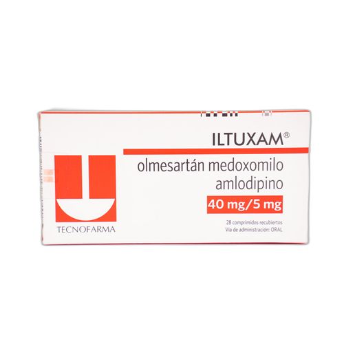 Iltuxam Amlodipino Olmesartan Medoxomil 40 Mg/5 Caja X 28 Comprimidos Tecnofarma