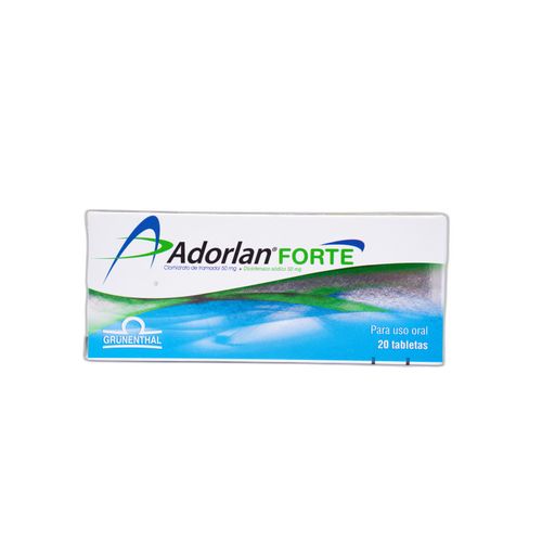 Adorlan Forte Diclofenaco Sódico Tramadol Clorhidrato Caja X 20 Comprimidos Grunenthal