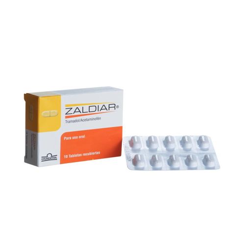 Zaldiar Acetaminofén 325Mg Tramadol Clorhidrato 37.5Mg Caja X 10 Tabletas Grunenthal