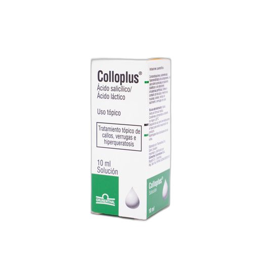 Colloplus Solución Tópica Ácido Lactico Ácido Salicílico Frasco X 10 Ml Grunenthal