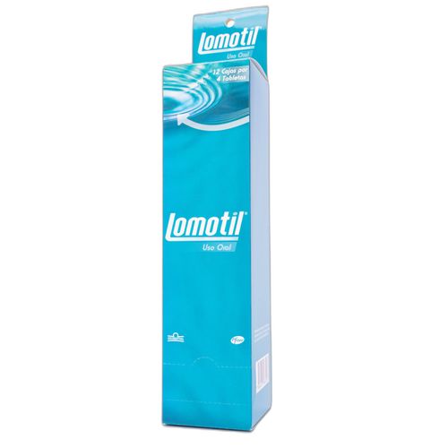 Lomotil Atropina 0.025 Mg Difenoxilato Clorhidrato 2.5 Mg Caja X 48 Tabletas Grunenthal