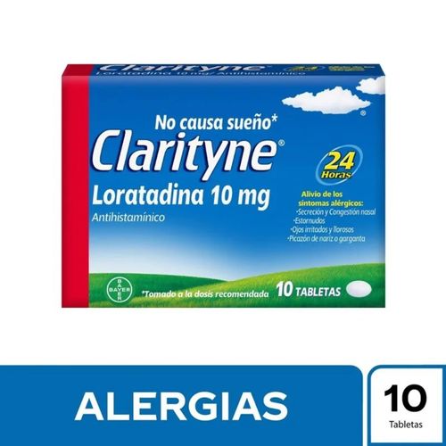 Clarityne 10 Mg Caja X 10 Tabletas Bayer