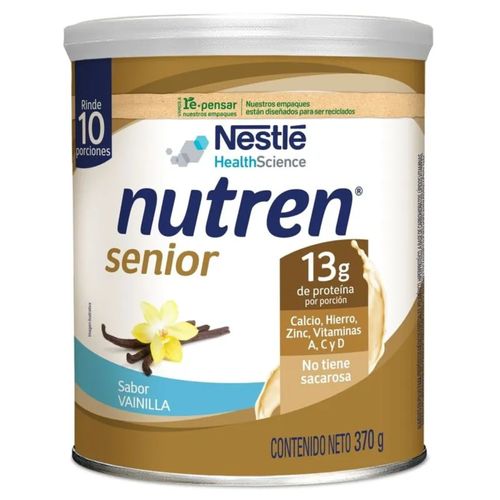 Alimento En Polvo Nutren Senior Sabor A Vainilla X 370 Gr Nestle