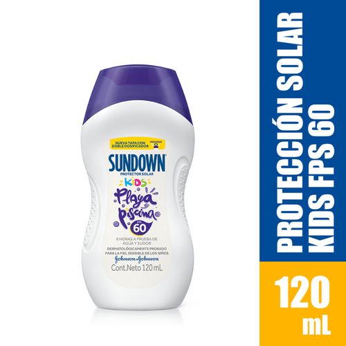 Bloqueador Sundown Fps 60 Kids Frasco X 120 Ml Johnson