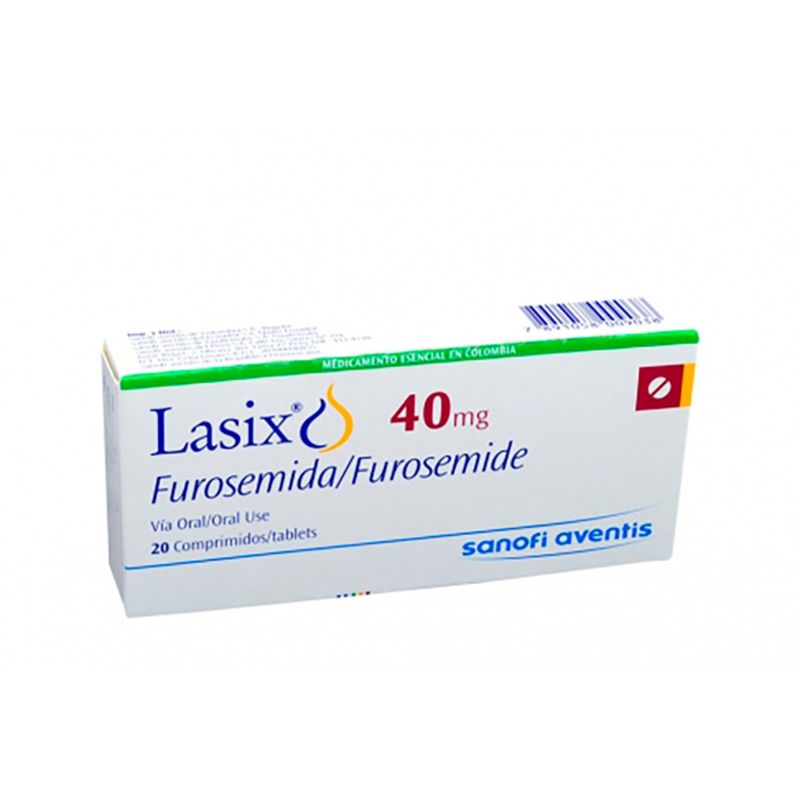 Lasix Furosemida 40 mg x20 Tabletas Sanofi