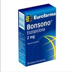 Bonsono Eszopiclona 2 mg 20 Tabletas Rx