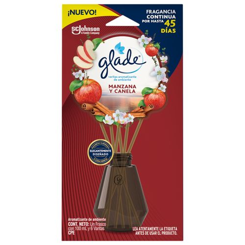 Ambientador Glade Varitas Manzana Canela 100Ml Sc Johnson
