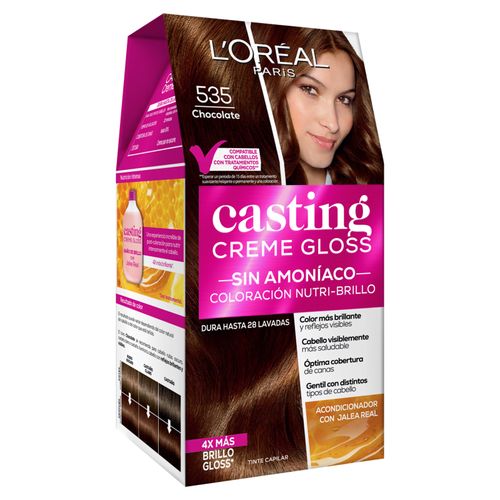 Tinte Casting Sin Amoniaco Chocolate Tono 535 Loreal