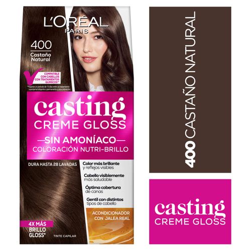 Tinte Color Casting Crem Gloss Castaño Natural Estuche 400 Loreal