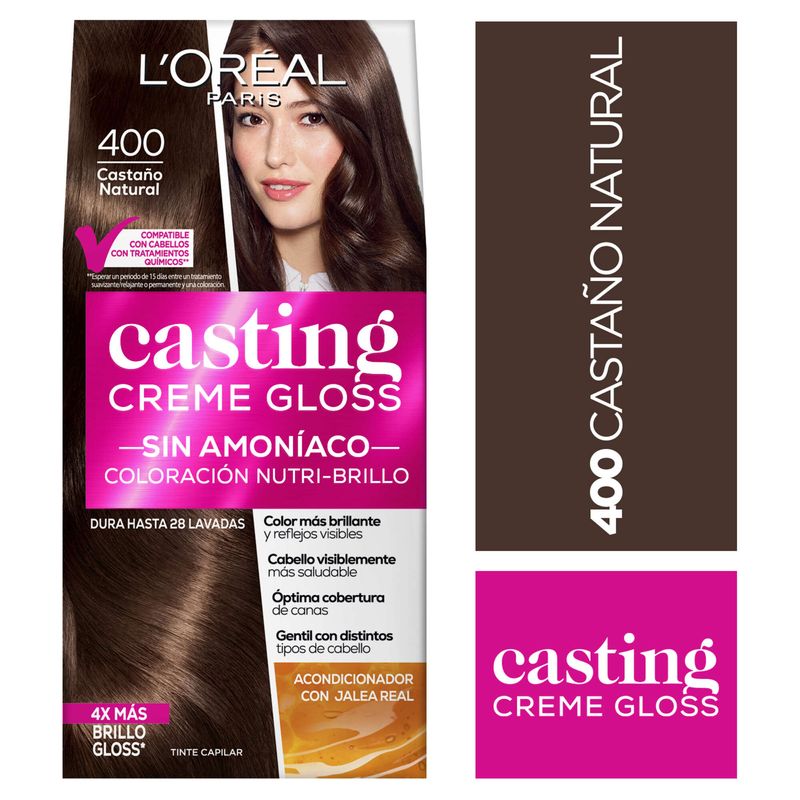 tinte-color-casting-crem-gloss-castano-natural-estuche-400-loreal
