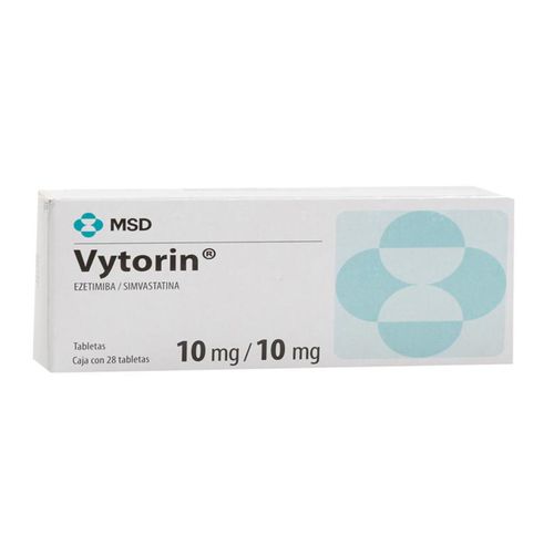 Vytorin Ezetimiba Simvastatina 10/10 Mg Caja X 28 Tabletas Organon