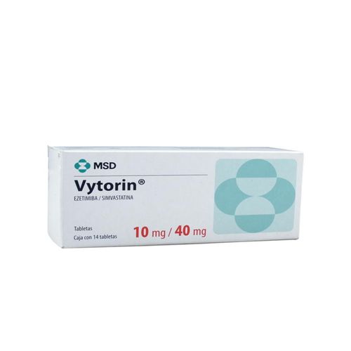 Vytorin Ezetimiba Simvastatina 10/40 Mg Caja X 14 Tabletas Organon