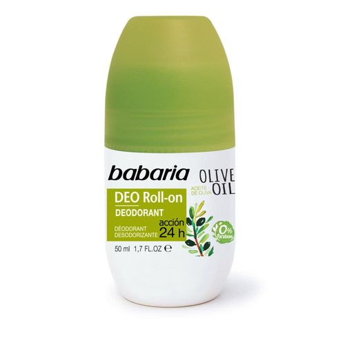 Desodorante Babaria Deo Roll On Aceite Oliva Frasco X 50 Ml