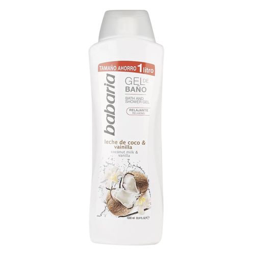 Gel De Baño Babaria Leche Coco Y Vainilla Frasco X 1000 Ml