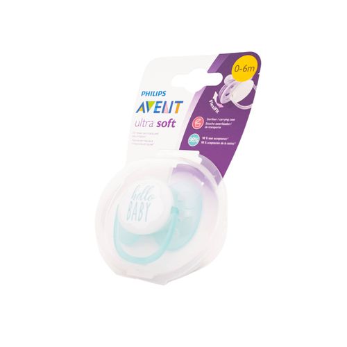 Chupo Soother Ultrasoft Hello Boy 0 A 6 Meses Avent