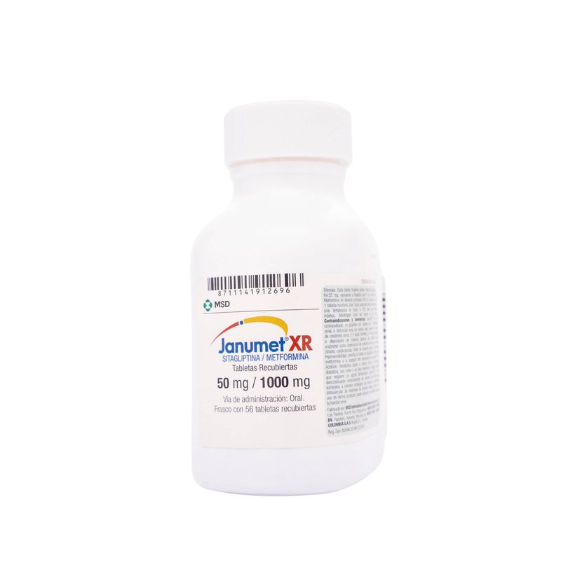 Janumet XR 50/1000 mg 56 Tabletas Oral