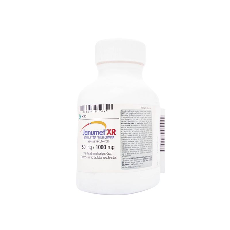 Janumet XR 50/1000 mg 56 Tabletas Oral