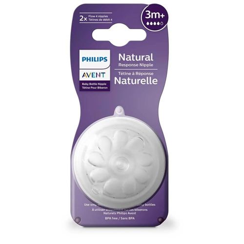 Tetina Natural Response 3.0 Flujo 4 Rapido 2 Unidades Avent