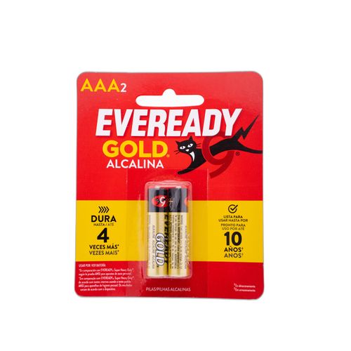 Pila Alcalina Eveready Gold Aaa Tarjeta 2 Unidades Eveready