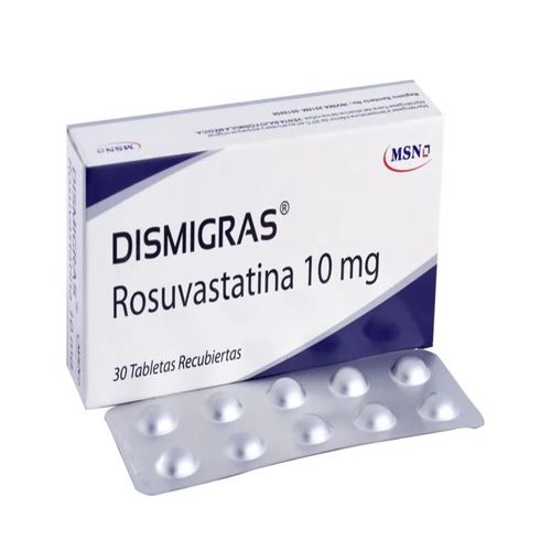 Dismigras Rosuvastatina Calcica 10 Mg Caja X 30 Tabletas Msn Labs
