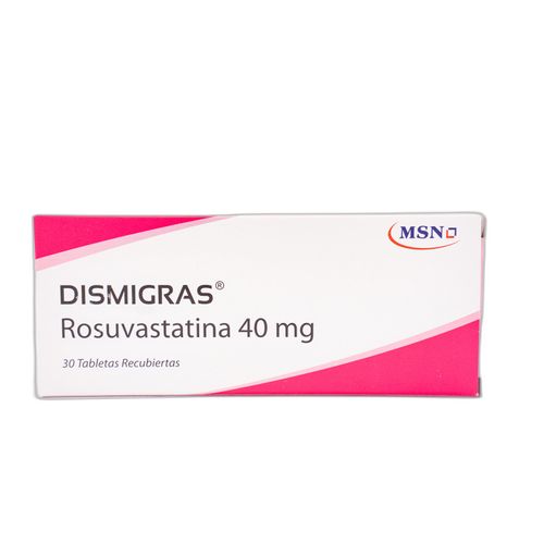 Dismigras Rosuvastatina Calcica 40 Mg Caja X 30 Tabletas Msn Labs