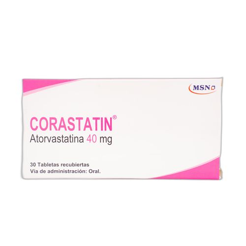 Corastatin Atorvastatina Cálcica 40 Mg Caja X 30 Tabletas Msn Labs