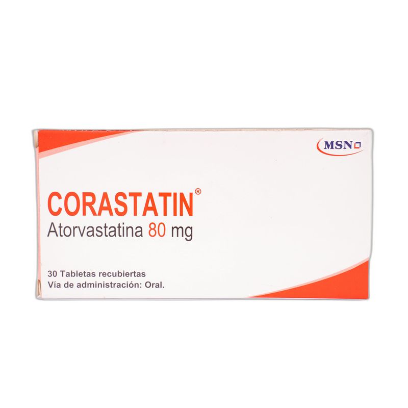 Corastatin Atorvastatina 80 Mg x 30 Tabletas