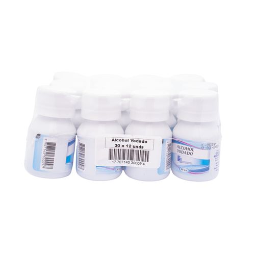Alcohol Yodado 30 Cc Paquete X 12 Unidades Disanfer