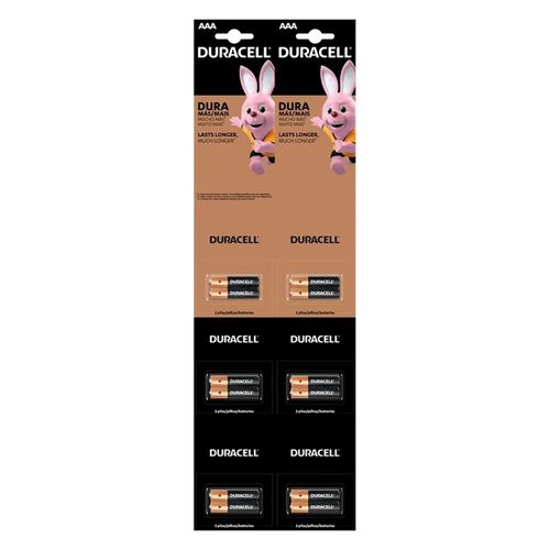 Duracell Aaa Hang Card 6 Pares X 2 Unidades Genomma Pilas