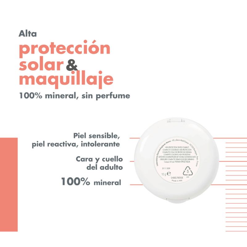 Protector Compacto Avene Dorado Tubo 10g